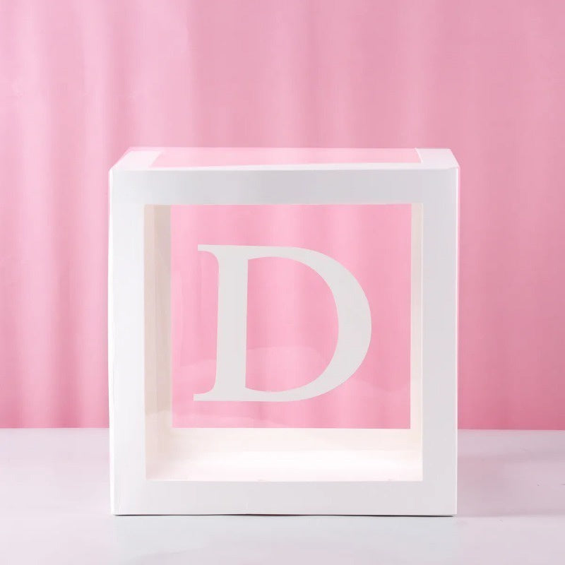 1 pc - Letter Boxes Transparent Birthday Party Decoration (LBOX)