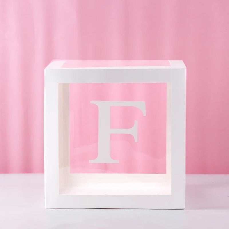 1 pc - Letter Boxes Transparent Birthday Party Decoration (LBOX)