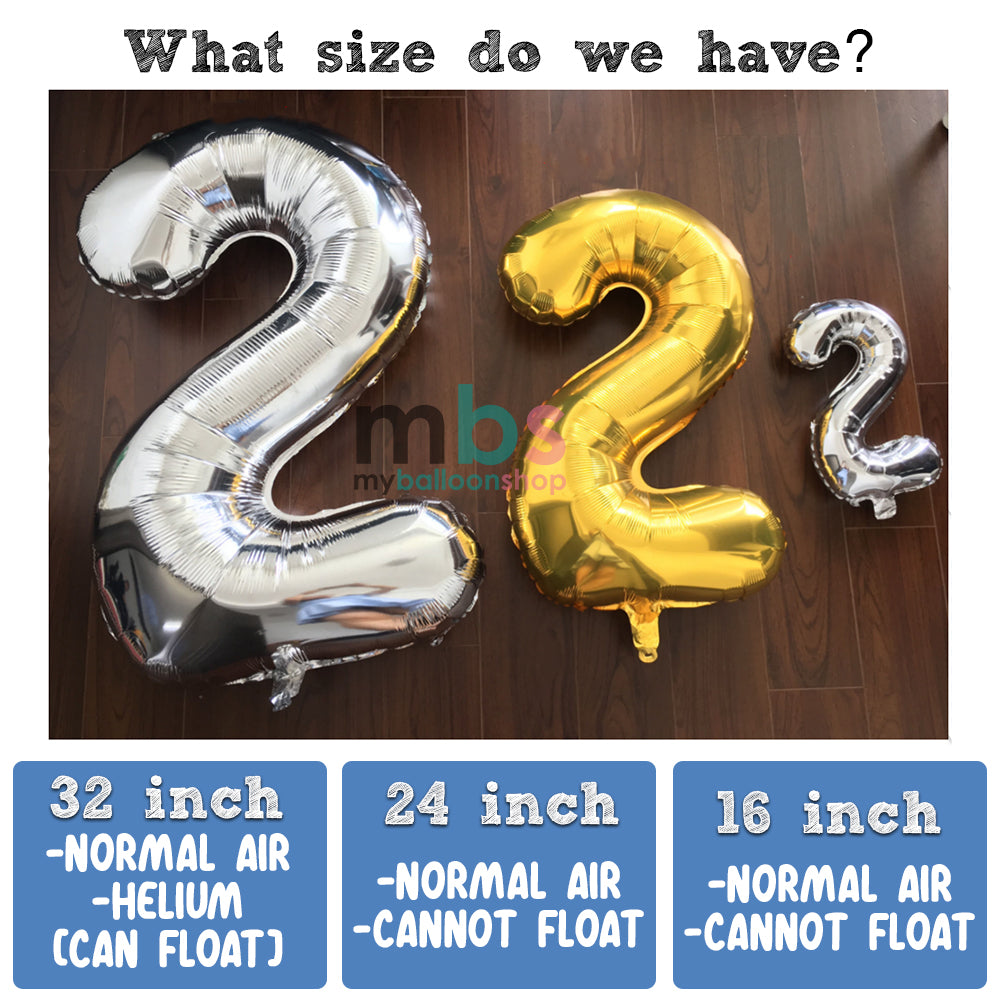 24 inch Number [0-9] ALL COLORS