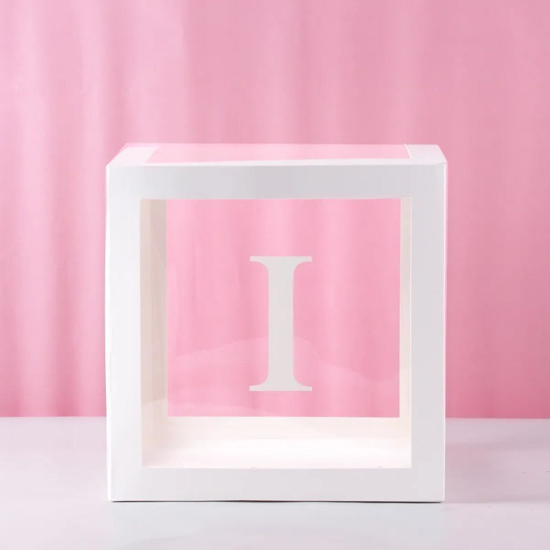 1 pc - Letter Boxes Transparent Birthday Party Decoration (LBOX)