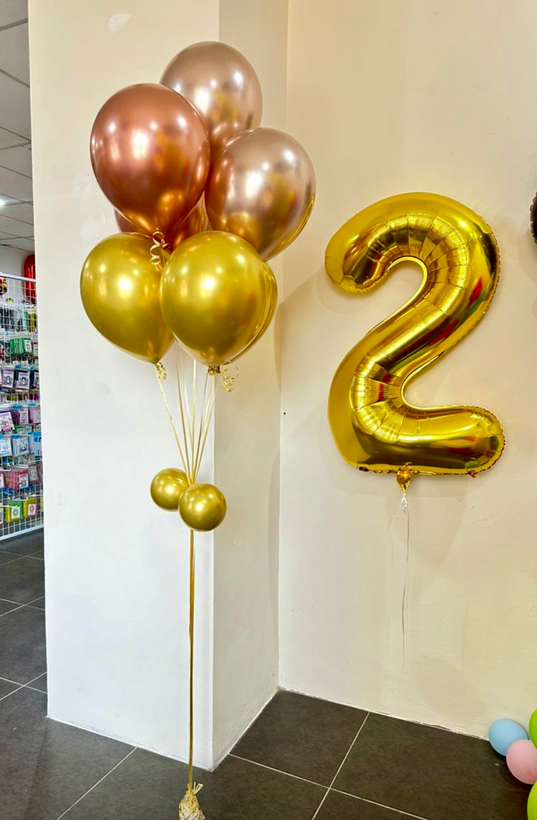 Gold Glow Celebration Helium Set Balloon