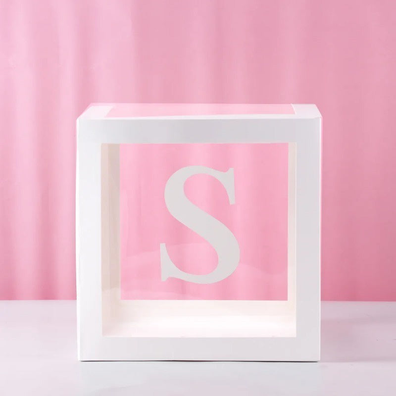 1 pc - Letter Boxes Transparent Birthday Party Decoration (LBOX)