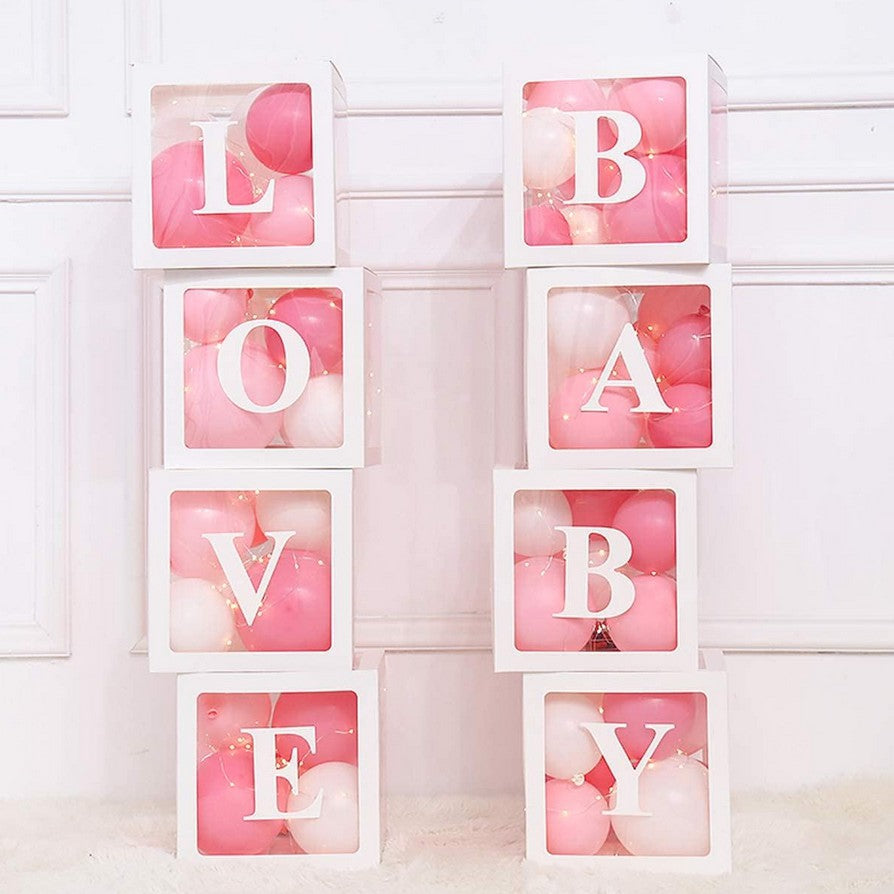 1 pc - Letter Boxes Transparent Birthday Party Decoration (LBOX)