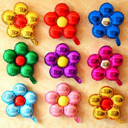 [2pcs] Five Petals Flower Floral Theme Foil Balloons Decoration