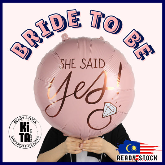 Bride to Be foil Balloons She Said Yes Future Mrs Belon Foil Decoration Bridal Shower